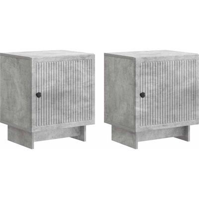 VIDAXL Armadio Da Notte 2 Pcs Grigio Cemento 43 X 34,5 X 50 Cm VIDAXL Armadio Da Notte 2 Pcs Grigio Cemento 43 X 34,5 X 50 Cm