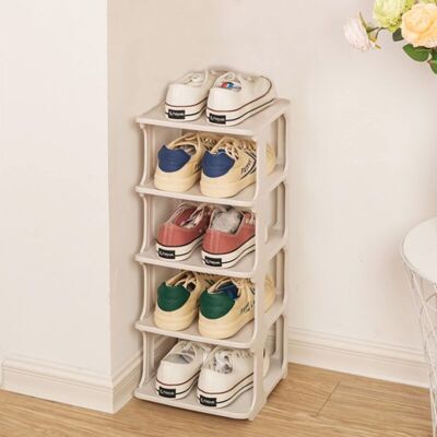 DPZO Scarpiera, Scarpiera Stretta, Scarpiera Salvaspazio Con 4 Scomparti, Vano Portaoggetti, Organizer Per Scarpe, Compatta, Grande Capacità (bianca) DPZO Scarpiera, Scarpiera Stretta, Scarpiera Salvaspazio Con 4 Scomparti, Vano Portaoggetti, Organizer Per Scarpe, Compatta, Grande Capacità (bianca)