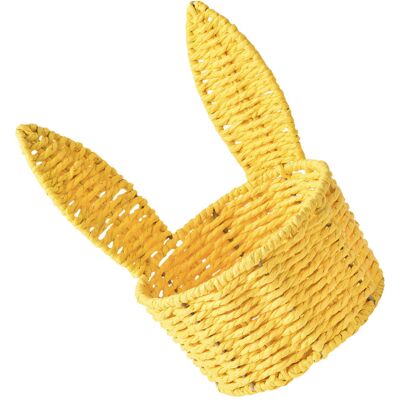 OEM Cesto In Ferro Intrecciato Con Decorazioni - Giallo OEM Cesto In Ferro Intrecciato Con Decorazioni - Giallo