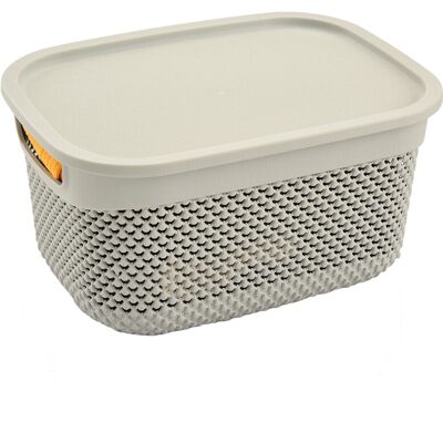 Cestino rettangolare beige 7house - 6,6L - Organizzazione casa Cestino rettangolare beige 7house - 6,6L - Organizzazione casa