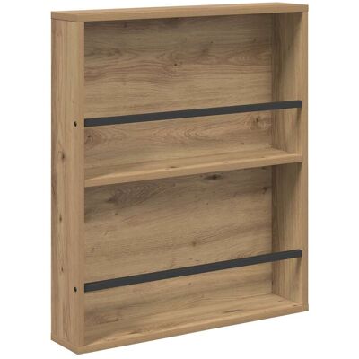 VIDAXL Scaffale Per Riviste Rovere Artigianale 60 X 12 X 70 Cm VIDAXL Scaffale Per Riviste Rovere Artigianale 60 X 12 X 70 Cm