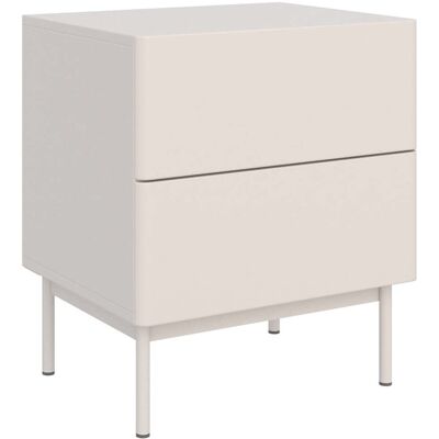 SELSEY Olio - Comodino Con 2 Cassetti - 50 Cm - Cashmere SELSEY Olio - Comodino Con 2 Cassetti - 50 Cm - Cashmere