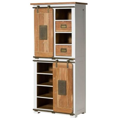 Massivmoebel24 Armadio Mango Bianco Laccato 80x45x175 (bxtxh) Montato Railway 517 Massivmoebel24 Armadio Mango Bianco Laccato 80x45x175 (bxtxh) Montato Railway 517