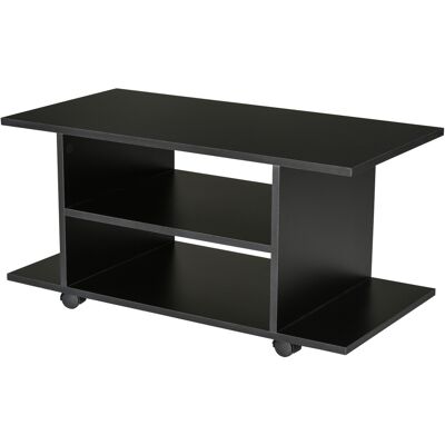 HOMCOM - Mobile Tv Con Ruote E Ripiani Arredamento Moderno In Legno 80x40x40cm HOMCOM - Mobile Tv Con Ruote E Ripiani Arredamento Moderno In Legno 80x40x40cm