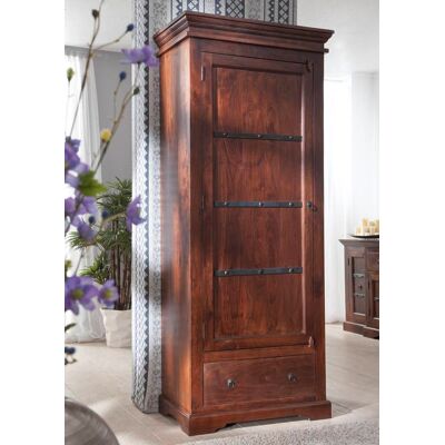 Massivmoebel24.de Armadio in Acacia - Stile Oxford - 80x40x193 - Nocciola - Armadio Massivmoebel24.de Armadio in Acacia - Stile Oxford - 80x40x193 - Nocciola - Armadio