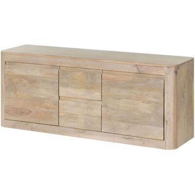 Massivmoebel24 Mobile Tv Mango Bianco Laccato 147x40x58 Cm Montato Toronto 300 Massivmoebel24 Mobile Tv Mango Bianco Laccato 147x40x58 Cm Montato Toronto 300