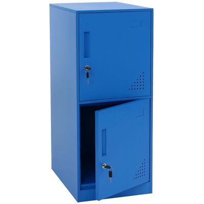 DÉCOSHOP26 Armadietto/contenitore In Metallo Con 2 Ante 90x38x45 Cm Blu 040008946 DÉCOSHOP26 Armadietto/contenitore In Metallo Con 2 Ante 90x38x45 Cm Blu 040008946