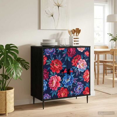 VIDAXL Cassettiera Heesch Stampa A Blocchi Di Colore 66 X 36,5 X 76 Cm VIDAXL Cassettiera Heesch Stampa A Blocchi Di Colore 66 X 36,5 X 76 Cm