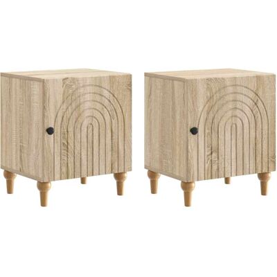 VIDAXL Armadio Da Notte 2 Pcs Rovere Sonoma 43 X 34,5 X 50 Cm VIDAXL Armadio Da Notte 2 Pcs Rovere Sonoma 43 X 34,5 X 50 Cm