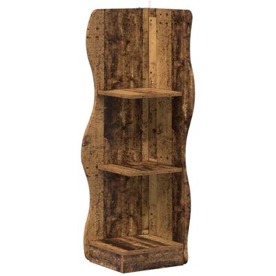 VIDAXL Mensola Angolare Con Lo Scaffale Legno Antico 34 X 33 X 102 Cm VIDAXL Mensola Angolare Con Lo Scaffale Legno Antico 34 X 33 X 102 Cm