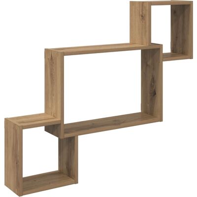 VIDAXL Scaffale Da Parete A Parete Rovere Artigianale VIDAXL Scaffale Da Parete A Parete Rovere Artigianale