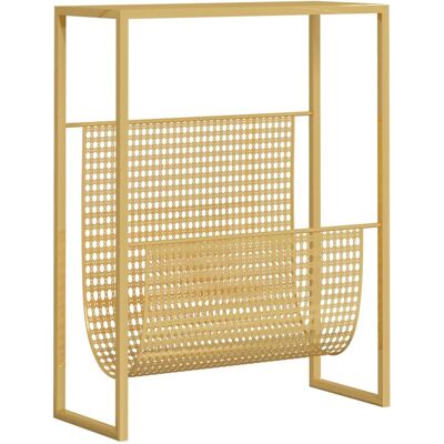 vidaXL Porta Riviste in Acciaio Dorato - 35x15x45 cm - Porta Riviste vidaXL Porta Riviste in Acciaio Dorato - 35x15x45 cm - Porta Riviste