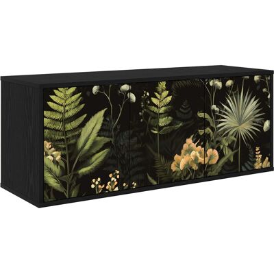 VIDAXL Mobile Tv Da Parete Rhenen 102 X 33 X 40 Cm Rovere Nero VIDAXL Mobile Tv Da Parete Rhenen 102 X 33 X 40 Cm Rovere Nero