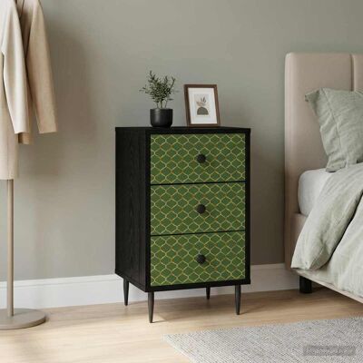 VIDAXL Armadio Da Notte Geleen Rovere Nero 36 X 33 X 61 Cm VIDAXL Armadio Da Notte Geleen Rovere Nero 36 X 33 X 61 Cm