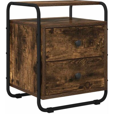 VIDAXL Armadio Da Notte Rovere Fumo Legno Ingegnerizzato VIDAXL Armadio Da Notte Rovere Fumo Legno Ingegnerizzato