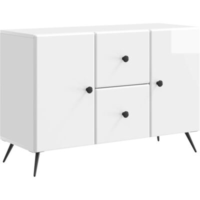 VIDAXL Credenza Bianco Lucido 89 X 34,5 X 60 Cm Legno Ingegnerizzato VIDAXL Credenza Bianco Lucido 89 X 34,5 X 60 Cm Legno Ingegnerizzato