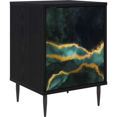 VIDAXL Armadio Da Notte Wijhe Rovere Nero 36 X 33 X 51 Cm VIDAXL Armadio Da Notte Wijhe Rovere Nero 36 X 33 X 51 Cm
