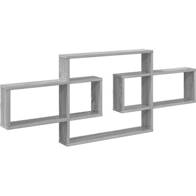 VIDAXL Scaffale Da Parete Sonoma Grigio 130 X 10 X 50 Cm VIDAXL Scaffale Da Parete Sonoma Grigio 130 X 10 X 50 Cm