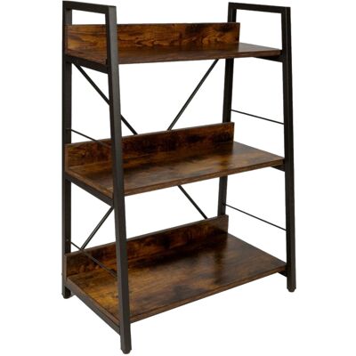 OEM Scala Industriale A 3 Ripiani, Stile Loft, Marrone Scuro, Rustico, Begryf 61x35x84 OEM Scala Industriale A 3 Ripiani, Stile Loft, Marrone Scuro, Rustico, Begryf 61x35x84