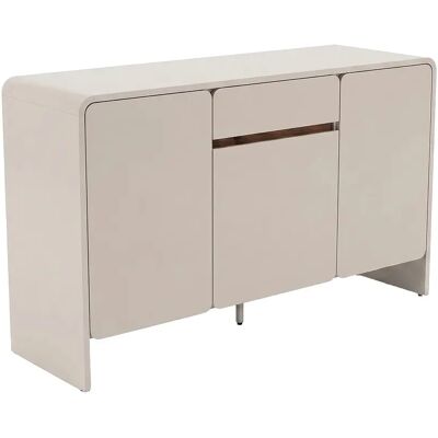 Unique Credenza Con 3 Porte E 1 Cassetto - Beige E Naturale Scuro Dysara Unique Credenza Con 3 Porte E 1 Cassetto - Beige E Naturale Scuro Dysara