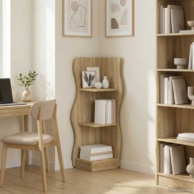 VIDAXL Mensola Angolare Con Lo Scaffale Rovere Sonoma 34 X 33 X VIDAXL Mensola Angolare Con Lo Scaffale Rovere Sonoma 34 X 33 X