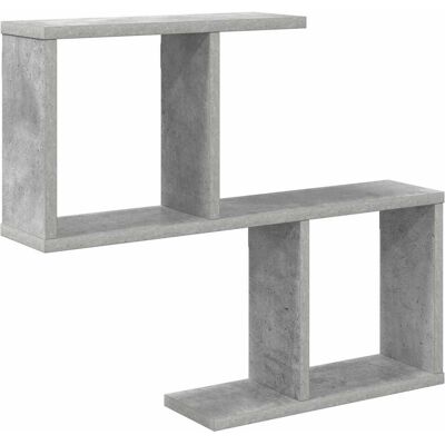 VIDAXL Scaffale Da Parete Grigio Cemento 60 X 12 X 50,5 Cm VIDAXL Scaffale Da Parete Grigio Cemento 60 X 12 X 50,5 Cm