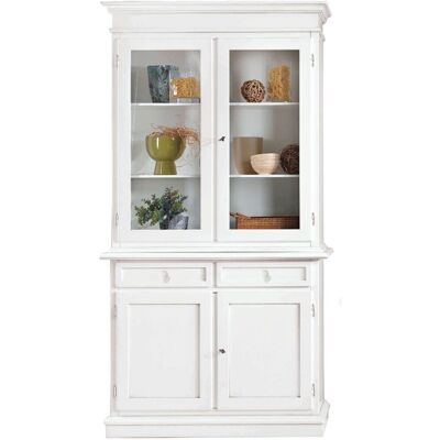 Milani Home Credenza con Vetrina in Legno Massello Milani Home Credenza con Vetrina in Legno Massello