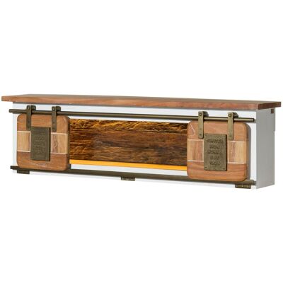 Massivmoebel24 Mensola Mango / Legno Riciclato Bianco Laccato 130x25x35 (bxtxh) Montato Railway Lux 552 Massivmoebel24 Mensola Mango / Legno Riciclato Bianco Laccato 130x25x35 (bxtxh) Montato Railway Lux 552