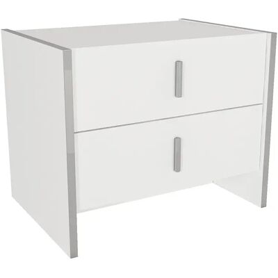 Unique Comodino 2 Cassetti Bianco - Cadeba Unique Comodino 2 Cassetti Bianco - Cadeba
