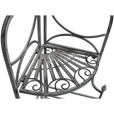 MILANI HOME Eloïse - Scaffale 3 Piani Angolare Stile Provenzale In Ferro Verniciato MILANI HOME Eloïse - Scaffale 3 Piani Angolare Stile Provenzale In Ferro Verniciato