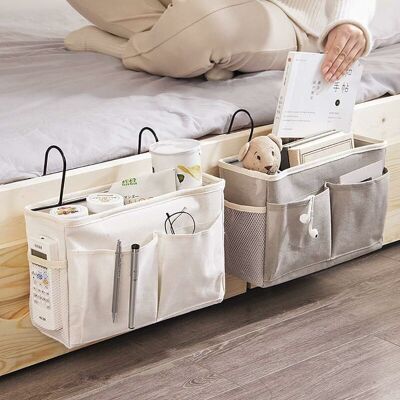 OEM Organizzatore Da Letto Ulisem Triomphe, 2 Cesti Sospesi, Sacca Impermeabile Per Libri, Telefono, Riviste (grigio, Bianco) OEM Organizzatore Da Letto Ulisem Triomphe, 2 Cesti Sospesi, Sacca Impermeabile Per Libri, Telefono, Riviste (grigio, Bianco)