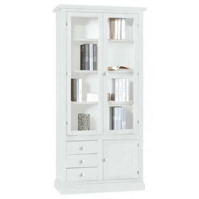 Milani Home - Display Cabinet 90x41x186 - White - Cabinet Milani Home - Display Cabinet 90x41x186 - White - Cabinet