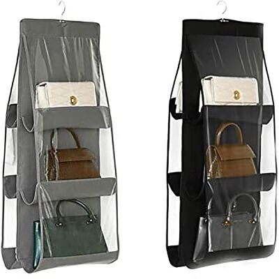 OEM Organizer Da Appendere Per Borse, Confezione Da 2, 6 Tasche, Antipolvere, Per Riporre Oggetti. OEM Organizer Da Appendere Per Borse, Confezione Da 2, 6 Tasche, Antipolvere, Per Riporre Oggetti.