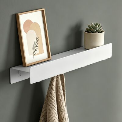 MAI & MAI Mensola Da Parete Con 4 Ganci Nascosti, Mensola In Metallo Rimovibile, Mensola Da Appendere Per Bagno, Cucina, Ingresso E Camera Da Letto, 40cm, Bianco Sabbia, Stalo-11 MAI & MAI Mensola Da Parete Con 4 Ganci Nascosti, Mensola In Metallo Rimovibile, Mensola Da Appendere Per Bagno, Cucina, Ingresso E Camera Da Letto, 40cm, Bianco Sabbia, Stalo-11