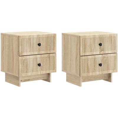 VIDAXL Armadio Da Notte 2 Pcs Rovere Sonoma 43 X 34,5 X 47,5 Cm VIDAXL Armadio Da Notte 2 Pcs Rovere Sonoma 43 X 34,5 X 47,5 Cm
