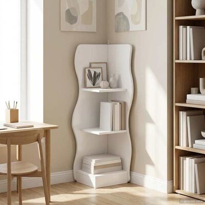 VIDAXL Mensola Angolare Bianco 34 X 33 X 102 Cm Legno VIDAXL Mensola Angolare Bianco 34 X 33 X 102 Cm Legno