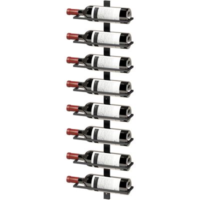 HOMCOM Portabottiglie Da Parete Per 8 Bottiglie Di Vino, Nero HOMCOM Portabottiglie Da Parete Per 8 Bottiglie Di Vino, Nero