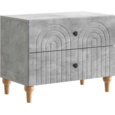 VIDAXL Armadio Da Notte Con Cassetto Grigio Cemento 62 X 34,5 X VIDAXL Armadio Da Notte Con Cassetto Grigio Cemento 62 X 34,5 X