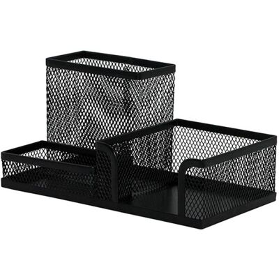 OEM Organizzatore Metallico Q-connect Con Scomparti, Nero, Modello 'kf16572' OEM Organizzatore Metallico Q-connect Con Scomparti, Nero, Modello 'kf16572'