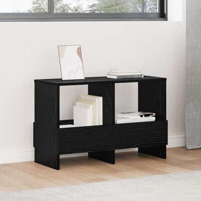 VIDAXL Scaffale Per Riviste Rovere Nero 68,5 X 30 X 45 Cm VIDAXL Scaffale Per Riviste Rovere Nero 68,5 X 30 X 45 Cm