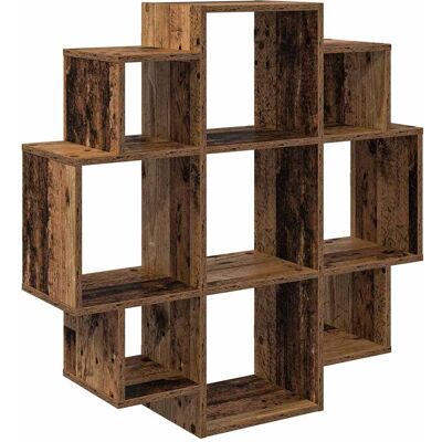 VIDAXL Scaffale Da Parete Legno Antico 90 X 25 X 90 Cm VIDAXL Scaffale Da Parete Legno Antico 90 X 25 X 90 Cm