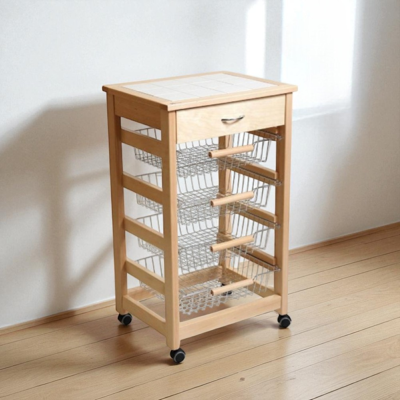 LIBEROSHOPPING - Vesuvio - Legno naturale - Carrello LIBEROSHOPPING - Vesuvio - Legno naturale - Carrello
