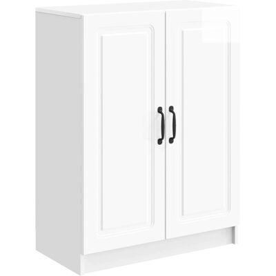 VIDAXL Credenza Bianco Lucido 66 X 34,5 X 87 Cm Legno VIDAXL Credenza Bianco Lucido 66 X 34,5 X 87 Cm Legno