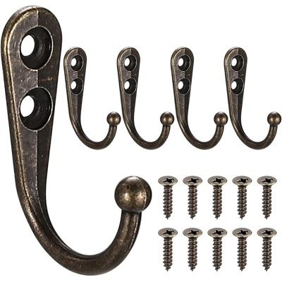 OEM 5 Ganci Da Parete, Appendiabiti Da Parete In Bronzo, Ganci Da Parete, Ganci Da Parete Con Viti, Appendiabiti Vintage In Metallo, Appendiabiti Retrò Per Camera Da Letto E Bagno OEM 5 Ganci Da Parete, Appendiabiti Da Parete In Bronzo, Ganci Da Parete, Ganci Da Parete Con Viti, Appendiabiti Vintage In Metallo, Appendiabiti Retrò Per Camera Da Letto E Bagno