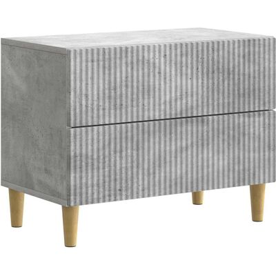 VIDAXL Armadio Da Notte Con Cassetto Grigio Cemento 62 X 34,5 X VIDAXL Armadio Da Notte Con Cassetto Grigio Cemento 62 X 34,5 X