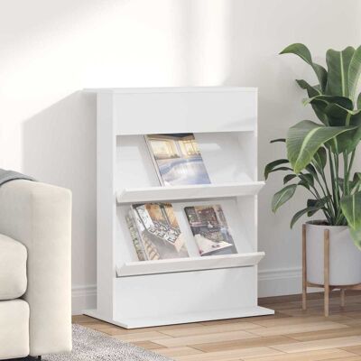 VIDAXL Scaffale Per Riviste Bianco 70 X 41 X 96 Cm Legno VIDAXL Scaffale Per Riviste Bianco 70 X 41 X 96 Cm Legno