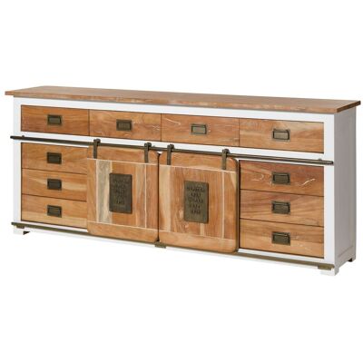 Massivmoebel24 Credenza Mango Bianco Laccato 220x45x90 (bxtxh) Montato Railway 592 Massivmoebel24 Credenza Mango Bianco Laccato 220x45x90 (bxtxh) Montato Railway 592