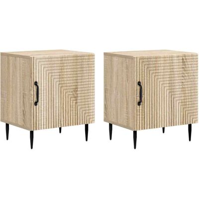 VIDAXL Armadio Da Notte 2 Pcs Rovere Sonoma 43 X 34,5 X 50 Cm VIDAXL Armadio Da Notte 2 Pcs Rovere Sonoma 43 X 34,5 X 50 Cm