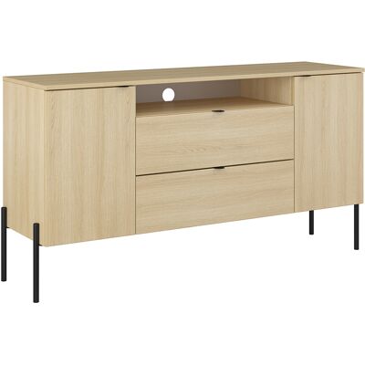 PETITS-MEUBLES Buffet 2 Ante 2 Cassetti Lucilla Marrone 75cm PETITS-MEUBLES Buffet 2 Ante 2 Cassetti Lucilla Marrone 75cm