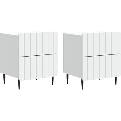 VIDAXL Armadio Da Notte Con Cassetto 2 Pcs Bianco 43 X 34,5 X VIDAXL Armadio Da Notte Con Cassetto 2 Pcs Bianco 43 X 34,5 X